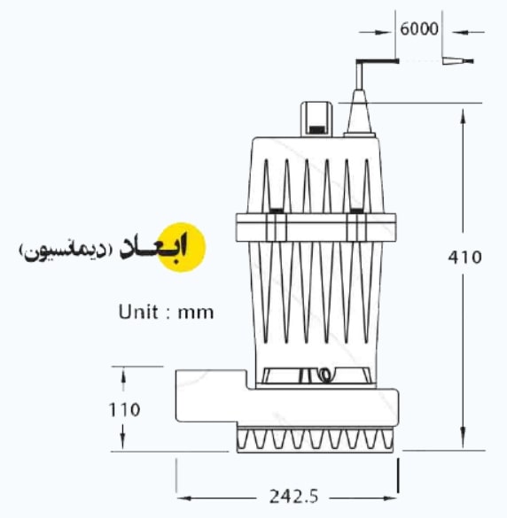 جدول ابعاد کفکش اسپیکو s18a