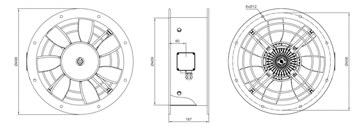 ابعاد VIC-40D4T (40) دمنده