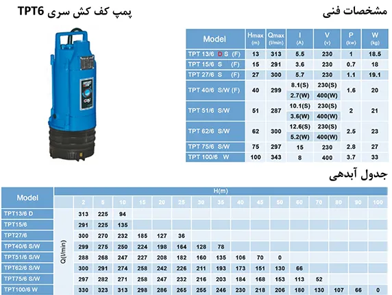 پمپ کفکش تی پی تی 6