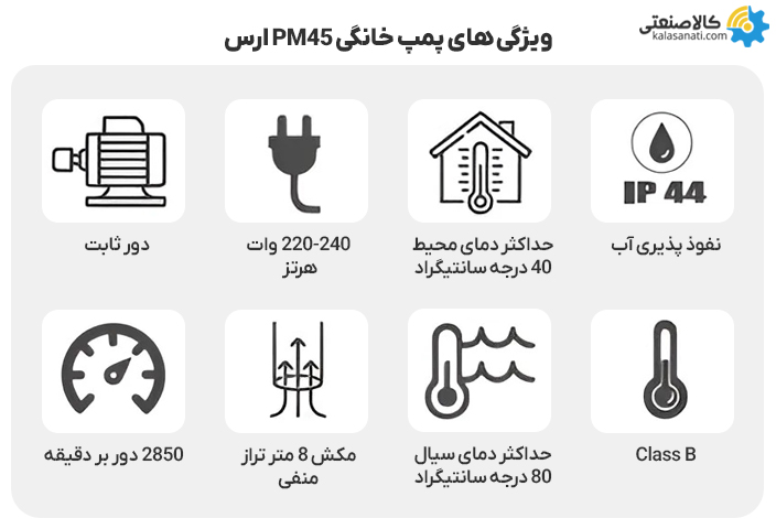 ویژگی های پمپ خانگی ارس