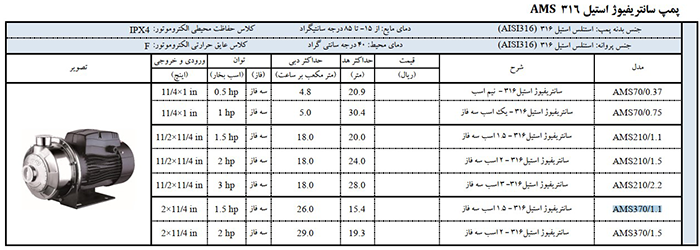 پمپ سانتریفیوژ استیل