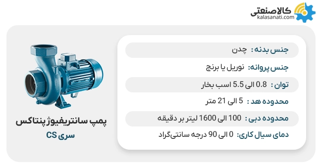 پمپ سانتریفوژ پنتاکس سری cs