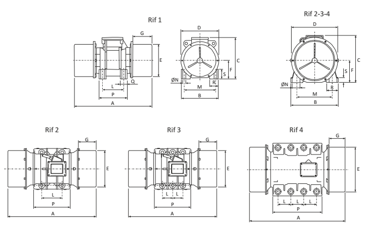 مشخصات فنی موتور ویبره کمپ 750 دور 