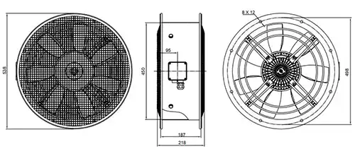 ابعاد VIC-45D4T (45) دمنده