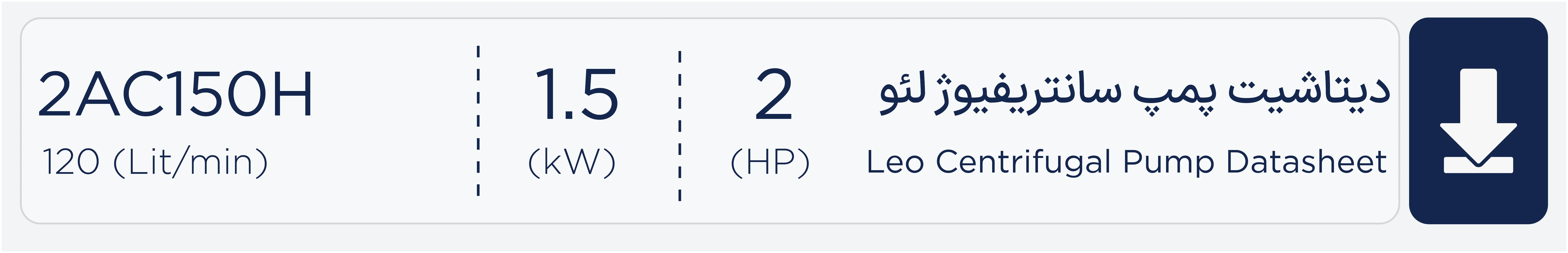 دیتاشیت پمپ بشقابی مدل 2 AC150H