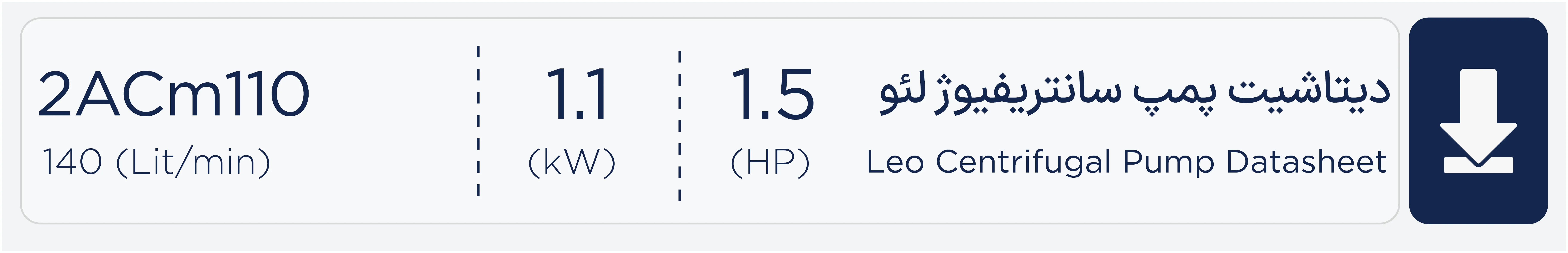 دیتاشیت پمپ بشقابی مدل 2 ACm110