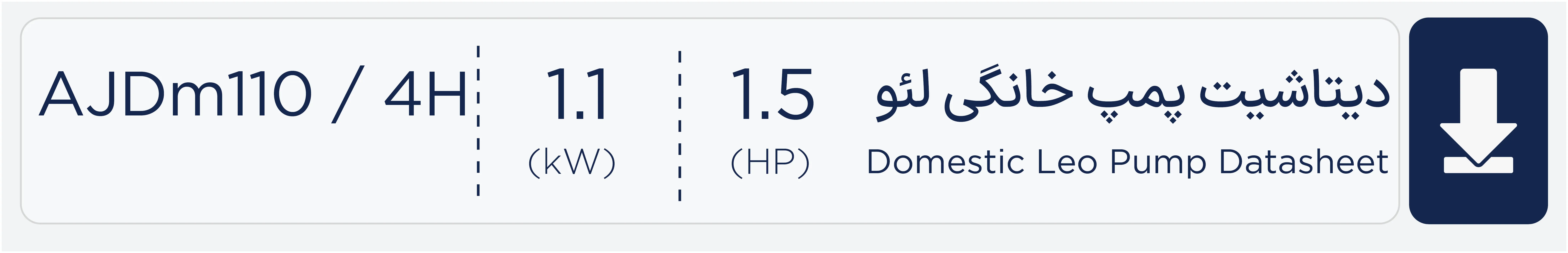 دیتاشیت پمپ جتی دو لول مدل Ajdm110/4h