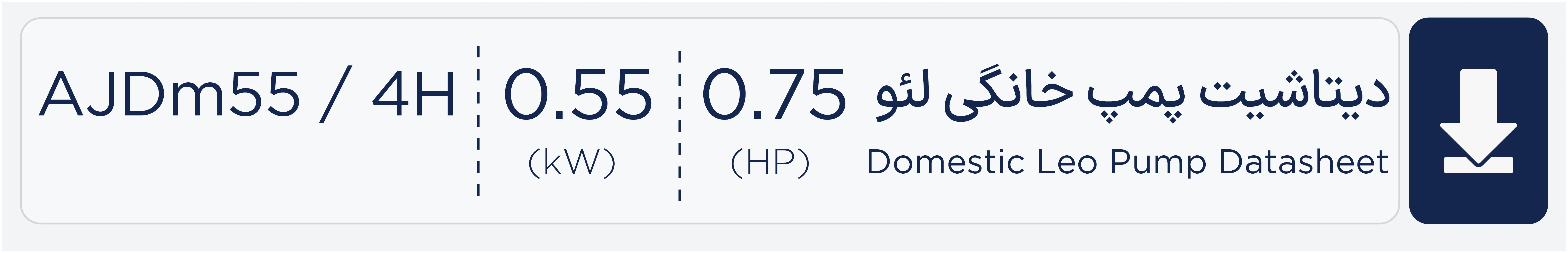 دیتاشیت پمپ جتی دو لول مدل Ajdm55/4h