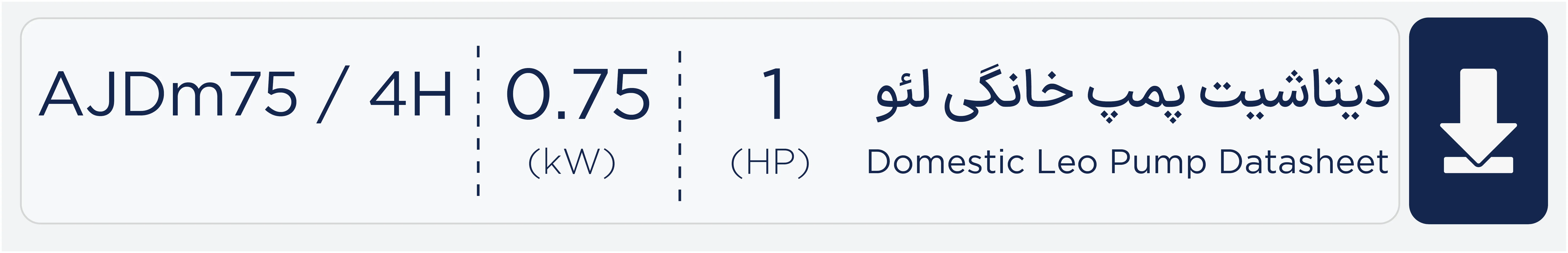 دیتاشیت پمپ جتی دو لول مدل Ajdm75/4h
