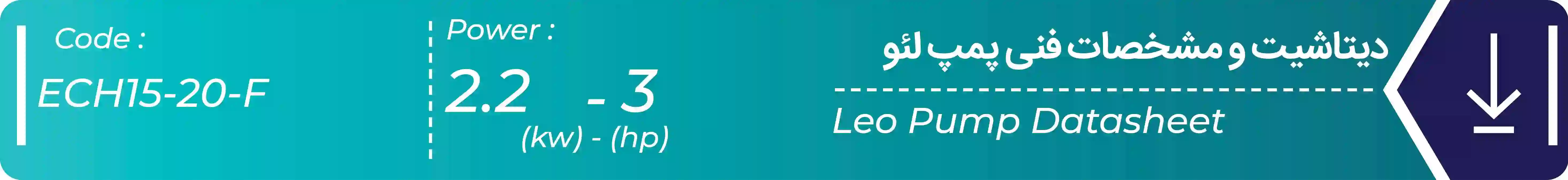 دیتاشیت پمپ افقی طبقاتی استیل ECH15-20-F لئو 
