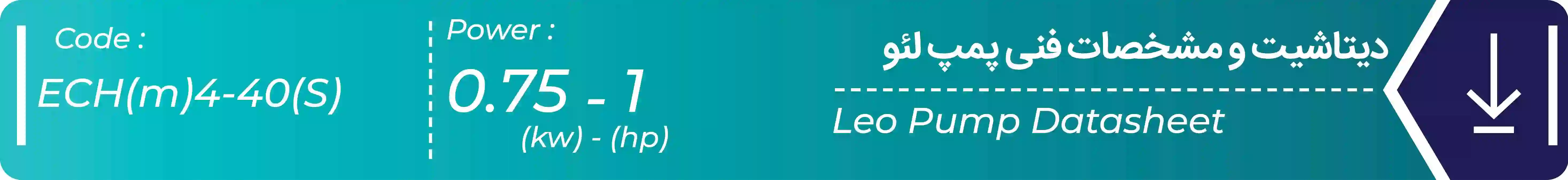دیتاشیت پمپ افقی طبقاتی استیل ECH(m)4-40(S) لئو 