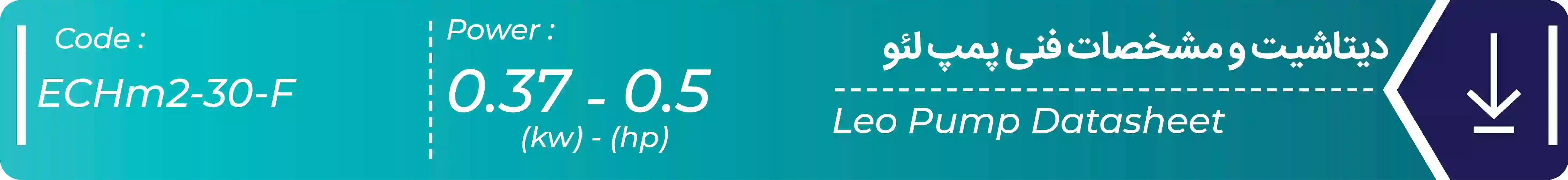 دیتاشیت پمپ افقی طبقاتی استیل ECHm2-30-F لئو 