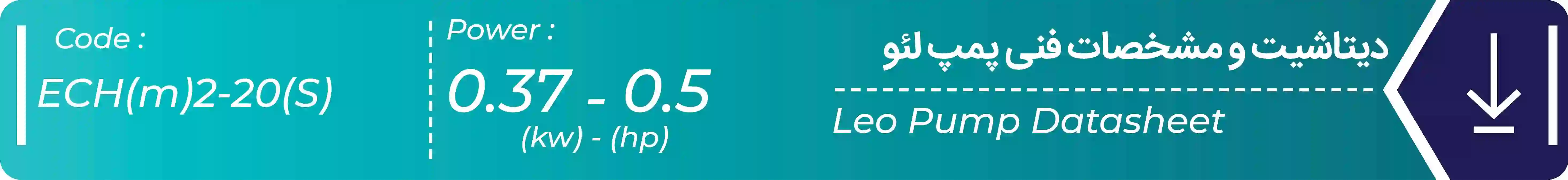 دیتاشیت پمپ افقی طبقاتی استیل ECH(m)2-20(S) لئو 