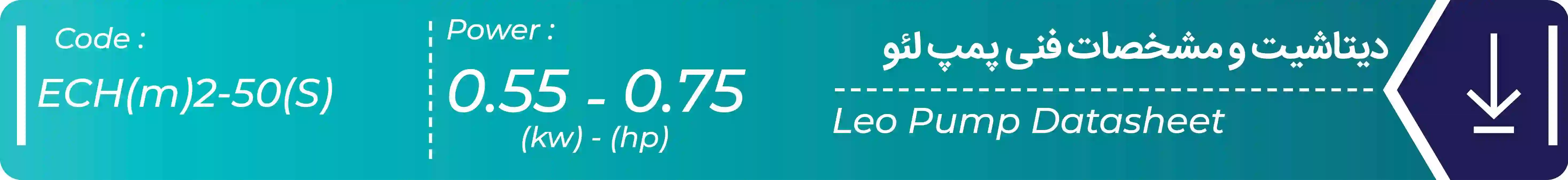 دیتاشیت پمپ افقی طبقاتی استیل ECH(m)2-50(S) لئو 