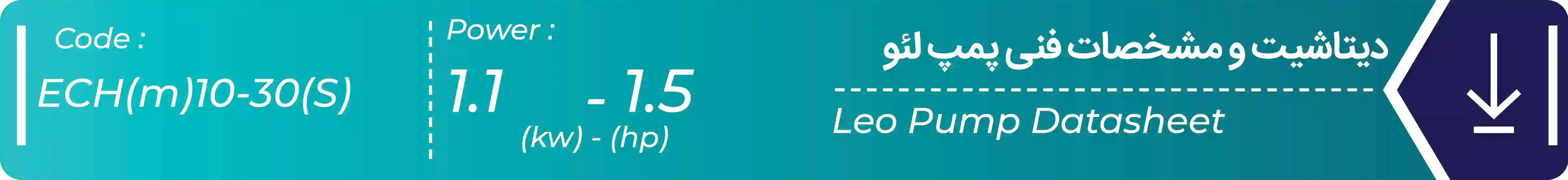 دیتاشیت پمپ افقی طبقاتی استیل ECH(m)10-30(S) لئو 