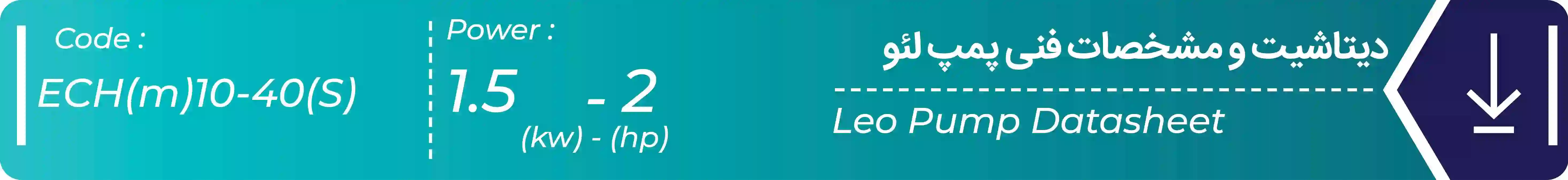 دیتاشیت پمپ افقی طبقاتی استیل ECH(m)10-40(S) لئو 