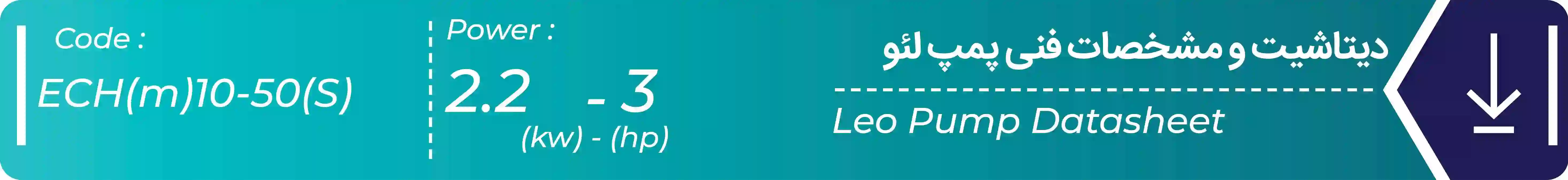 دیتاشیت پمپ افقی طبقاتی استیل ECH(m)10-50(S) لئو 