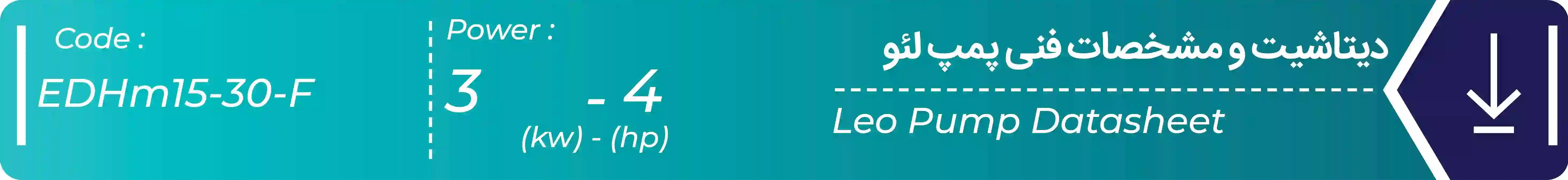 دیتاشیت پمپ افقی طبقاتی استیل EDHm15-30-F لئو 