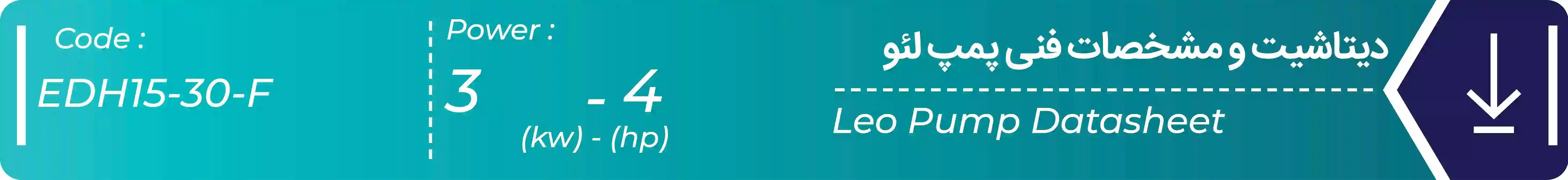 دیتاشیت پمپ افقی طبقاتی استیل EDH15-30-F لئو 