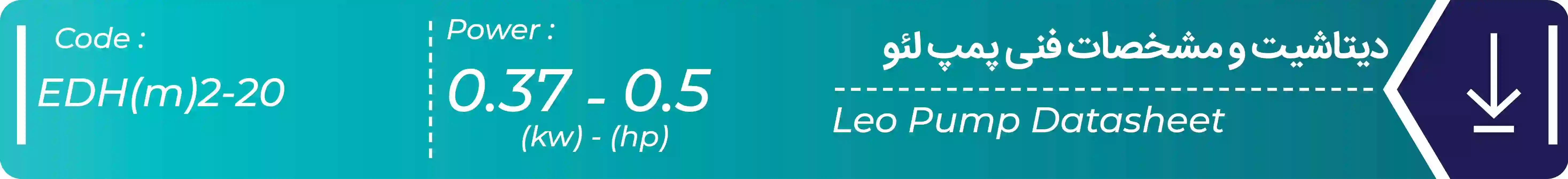 دیتاشیت پمپ افقی طبقاتی استیل EDH(m)2-20 لئو 