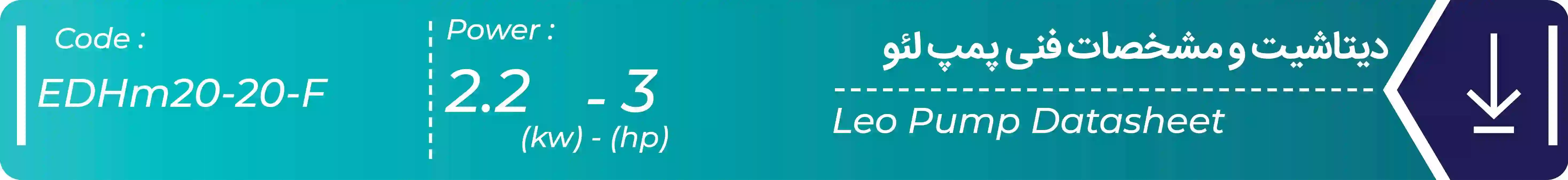 دیتاشیت پمپ افقی طبقاتی استیل EDHm20-20-F لئو 