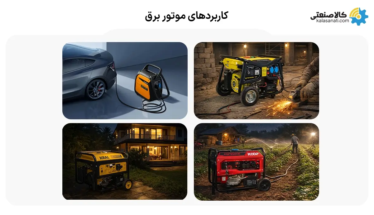 کاربردهای موتور برق