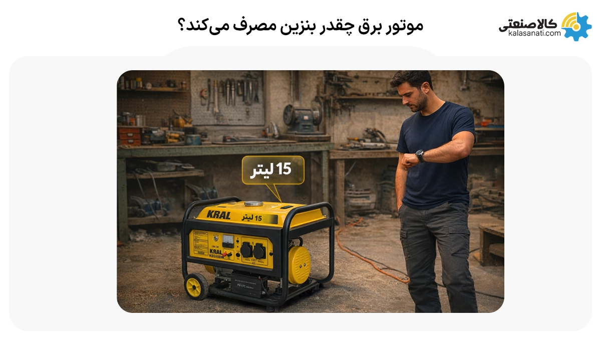 موتور برق چقدر بنزین مصرف می کند