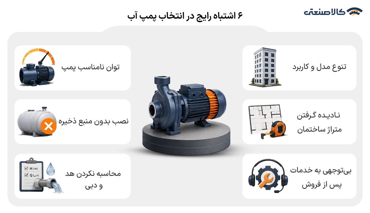 اشتباهات در انتخاب پمپ خانگی