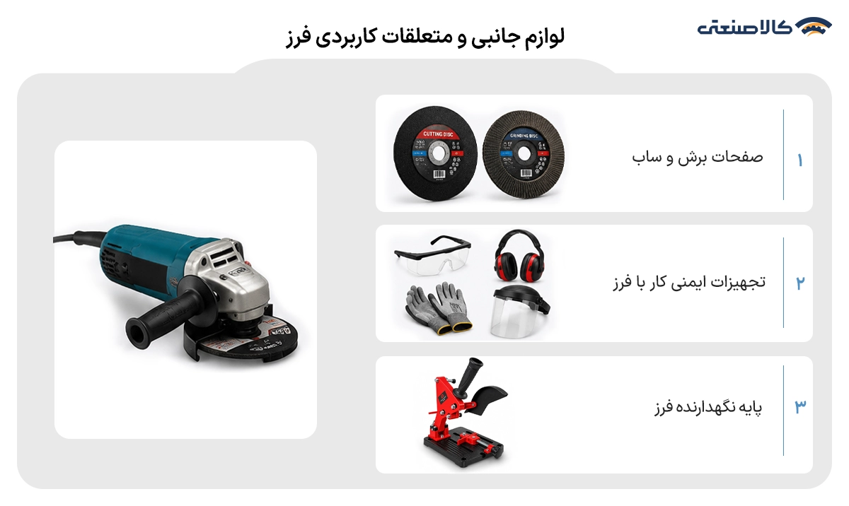 لوازم جانبی و متعلقات کاربردی فرز