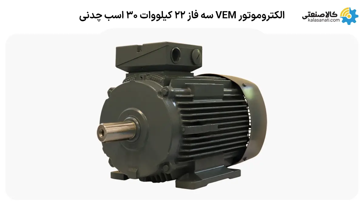 الکتروموتور VEM سه فاز 22 کیلووات 30 اسب چدنی