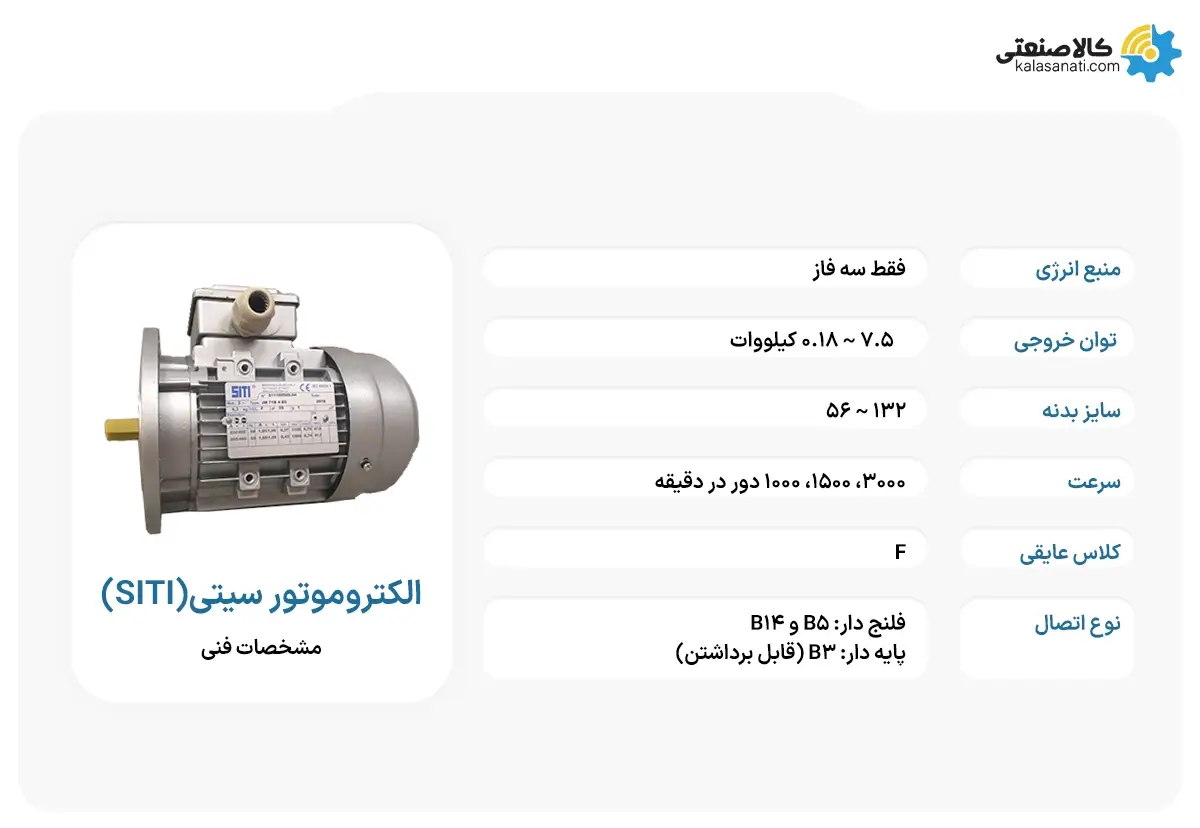 مشخصات فنی الکتروموتور سیتی