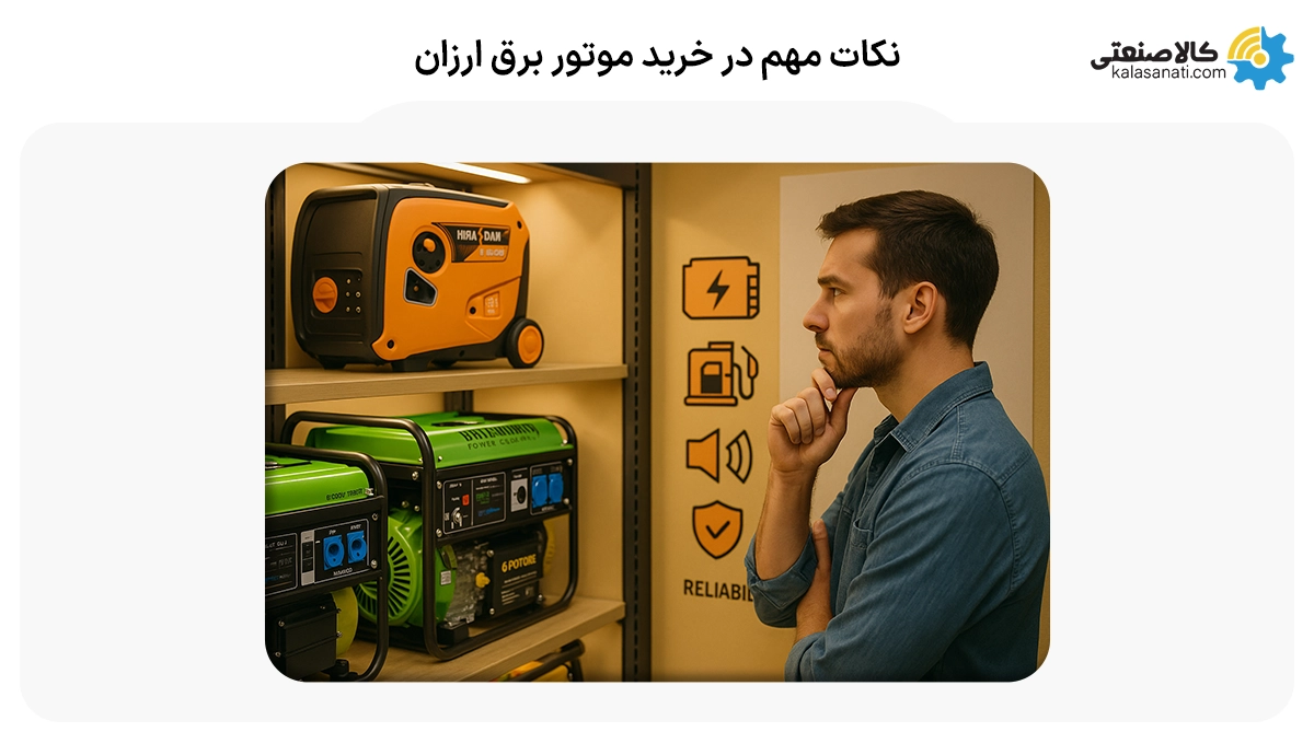 نگات مهم در خرید موتور برق ارزان