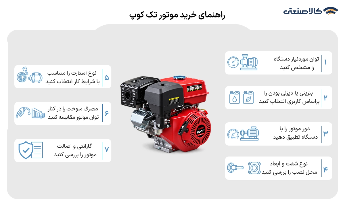 راهنمای خرید موتور تک کوپ