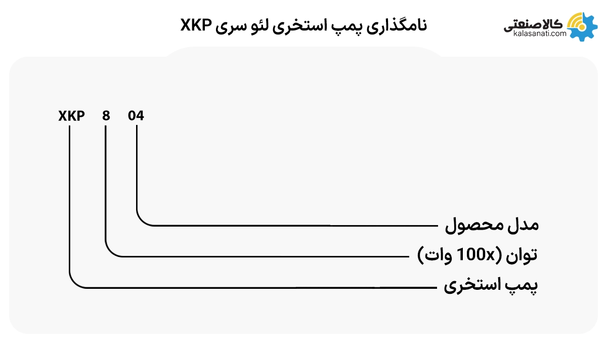 نام گذاری پمپ استخری لئو سری xkp