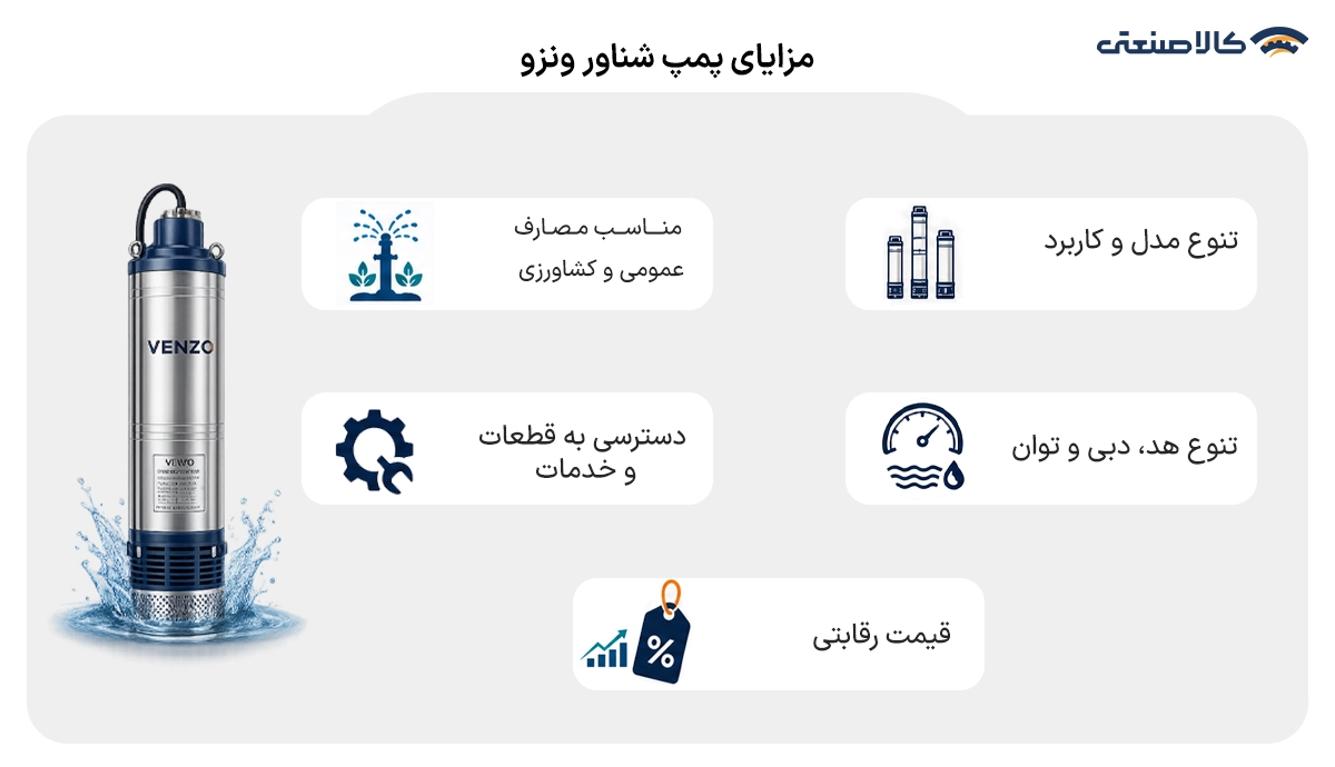 مزایای پمپ شناور ونزو