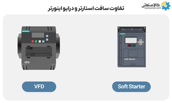 تفاوت سافت استارتر و درایو اینورتر