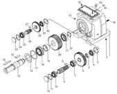 گیربکس هلیکال شفت مستقیم ایلماز 2 اسب 1.5 کیلووات سری MR 