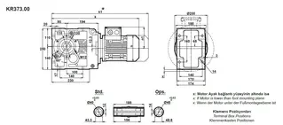 گیربکس بول هلیکال Bevel Helical Yilmaz ایلماز 1.1KW سری KR