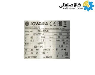 لجنکش استیل لوارا Lowara سه فاز فلوتر دار مدل DOM 015-B