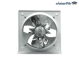 هواکش صنعتی آکسیال تکفاز 30 سانت پروانه استیل دمپردار خزرفن ECI-SP-300-4S