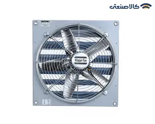 هواکش صنعتی آکسیال تکفاز 30 سانت پروانه استیل دمپردار خزرفن ECI-SP-300-4S