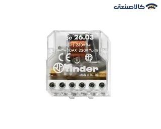 رله ضربه ای finder (فیندر) 10 آمپر (یک باز - یک بسته) با بوبین 230VAC سری 2603.8.230