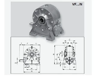 گیربکس 90 درجه VF نرمال رهنما سایز 110