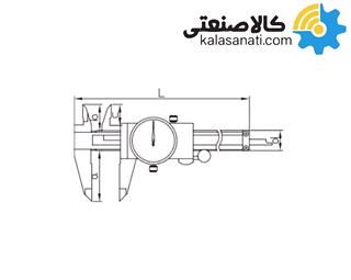 کولیس ساعتی 20 سانتی متر استنلس استیل ASIMETO