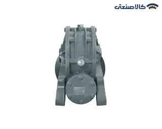 گیربکس صنعت سپاهان حلزونی MVF نرمال سایز 86 پایه دار نسبت تبدیل 58 ورودی 24 دری آلومینیوم