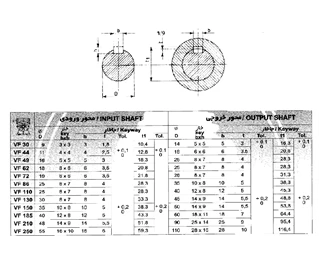 گیربکس شاکرین حلزونی VF نرمال سایز 49 پایه دار 