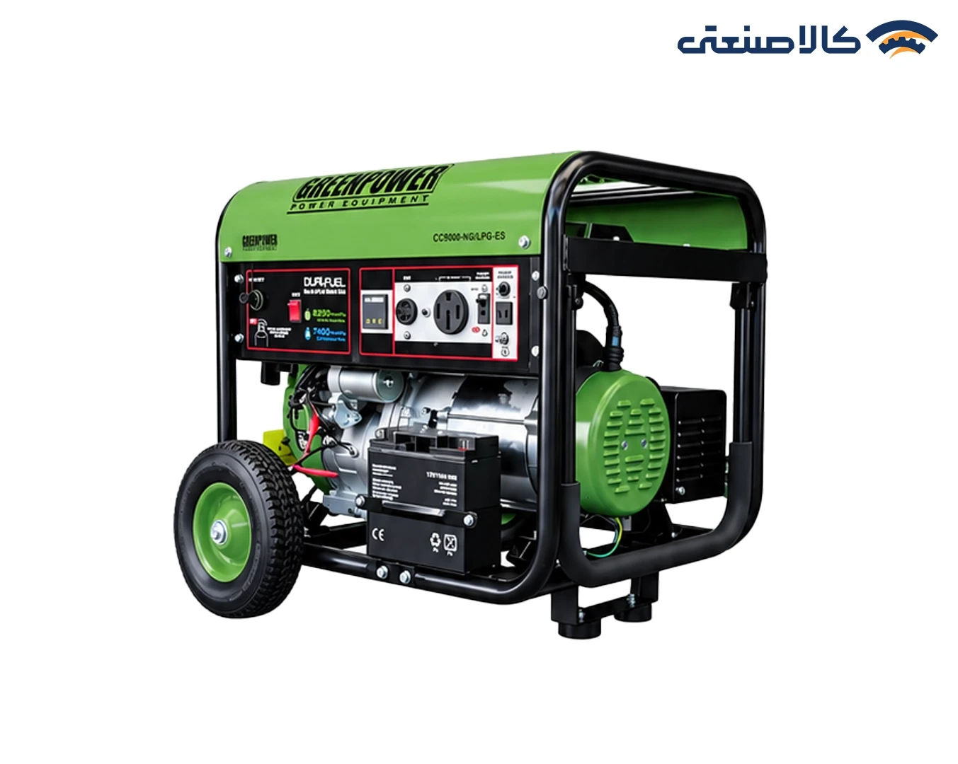 موتور برق گازسوز استارتی تک فاز 7.5 کیلووات گرین پاور CC9000-NG/LPG-ES