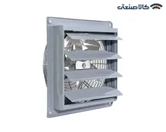هواکش صنعتی آکسیال تکفاز 35 سانت پروانه استیل دمپردار خزرفن ECI-SP-350-4S