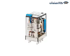 رله شیشه ای finder (فیندر) 10 آمپر 8 پایه (دو کنتاکت) با بوبین 24VDC سری 5532.9.024
