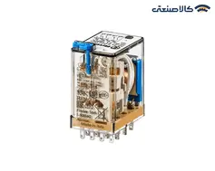 رله شیشه ای finder (فیندر) 7 آمپر 14 پایه (چهار کنتاکت) با بوبین 24VDC سری 5534.9.024